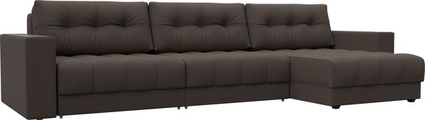 Диван угловой Лига Диванов Лига-049 НПБ Лонг универсальный с декором - фото