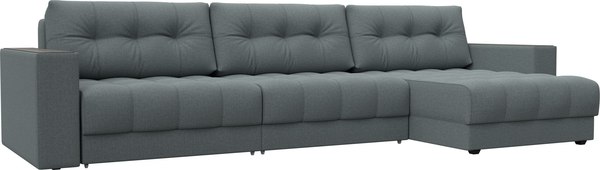 Диван угловой Лига Диванов Лига-049 НПБ Лонг универсальный с декором - фото