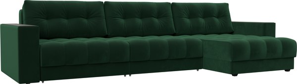 Диван угловой Лига Диванов Лига-049 НПБ Лонг универсальный с декором - фото