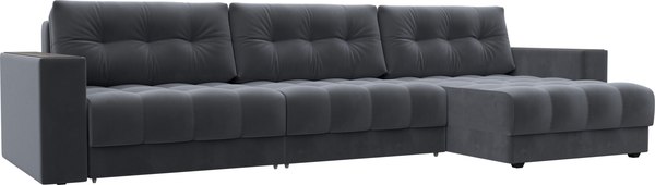 Диван угловой Лига Диванов Лига-049 НПБ Лонг угол универсальный с декором - фото