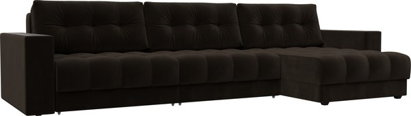 Диван угловой Лига Диванов Лига-049 НПБ Лонг угол универсальный с декором - фото