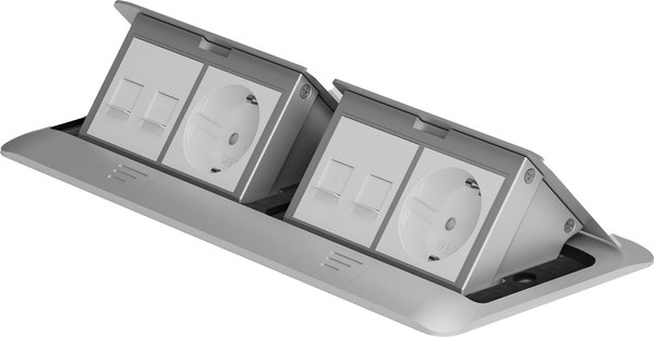 Блок розеточный Werkel Выдвижной W8078065 (серебристый) - фото