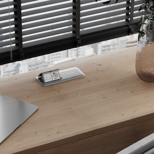 Блок розеточный Werkel Выдвижной W8078065 (серебристый)