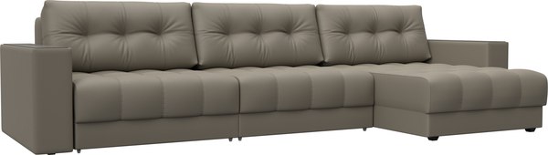 Диван угловой Лига Диванов Лига-049 НПБ Лонг универсальный с декором - фото