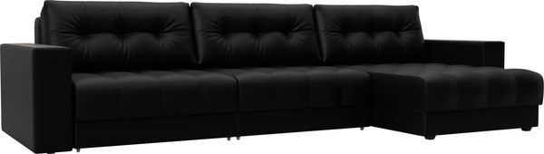 Диван угловой Лига Диванов Лига-049 НПБ Лонг универсальный с декором - фото