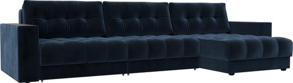 Диван угловой Лига Диванов Лига-049 НПБ Лонг универсальный с декором - фото