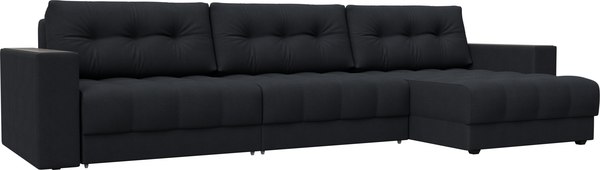 Диван угловой Лига Диванов Лига-049 НПБ Лонг универсальный с декором - фото