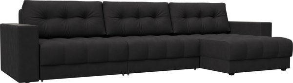 Диван угловой Лига Диванов Лига-049 НПБ Лонг универсальный с декором - фото