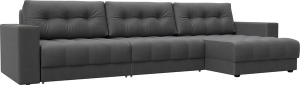 Диван угловой Лига Диванов Лига-049 НПБ Лонг универсальный с декором - фото