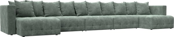 Диван П-образный Лига Диванов Лига-052 НПБ МегаЛонг - фото