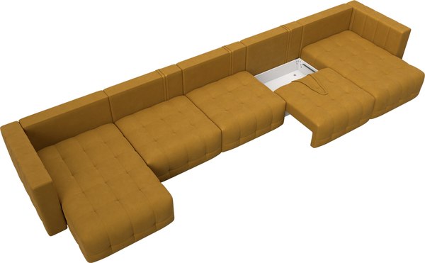 Диван П-образный Лига Диванов Лига-052 НПБ МегаЛонг