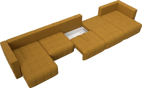 Диван П-образный Лига Диванов Лига-052 НПБ МегаЛонг