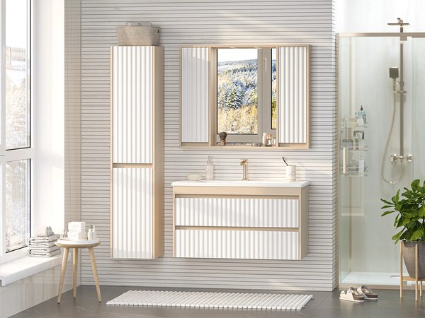 Шкаф-пенал для ванной Brevita Balaton 35 L / BAL-05035-03Л