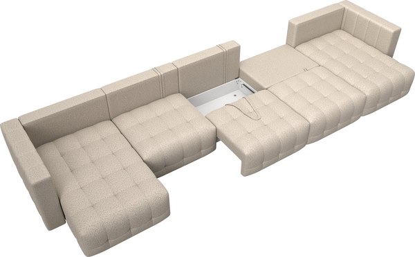 Диван П-образный Лига Диванов Лига-052 НПБ МегаЛонг