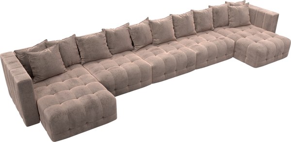 Диван П-образный Лига Диванов Лига-052 НПБ МегаЛонг