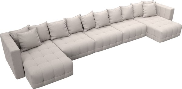 Диван П-образный Лига Диванов Лига-052 НПБ МегаЛонг