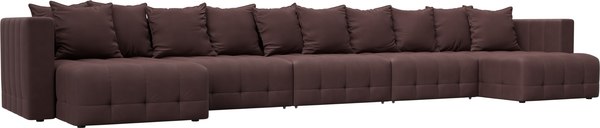 Диван П-образный Лига Диванов Лига-052 НПБ МегаЛонг - фото