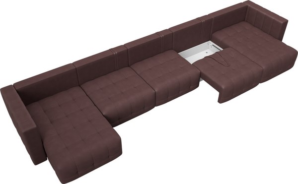 Диван П-образный Лига Диванов Лига-052 НПБ МегаЛонг