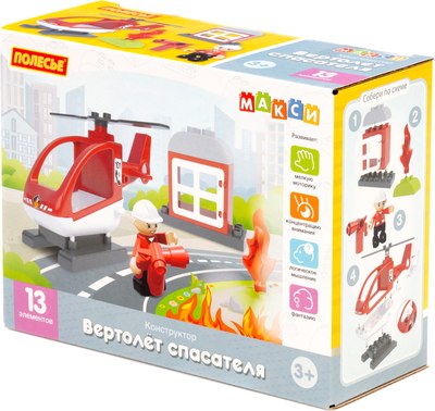 Конструктор Полесье Вертолет спасателя / 10814 - фото