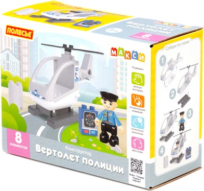 Конструктор Полесье Вертолет полиции / 10838 - фото
