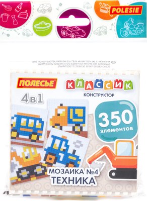 Конструктор Полесье Классик Мозаика №4 техника / 67507 - фото