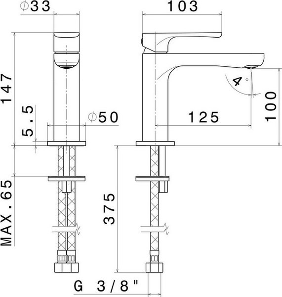Смеситель Kerama Marazzi Ole 69412KM.01.093