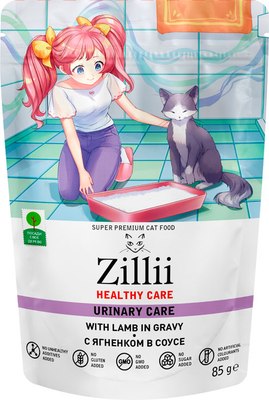 Влажный корм для кошек Zillii Urinary Care Ph контроль С ягненком в соусе - фото