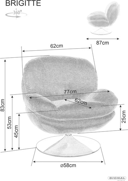 Кресло мягкое Signal Brigitte