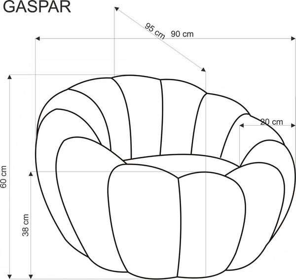 Кресло мягкое Halmar Gaspar 2