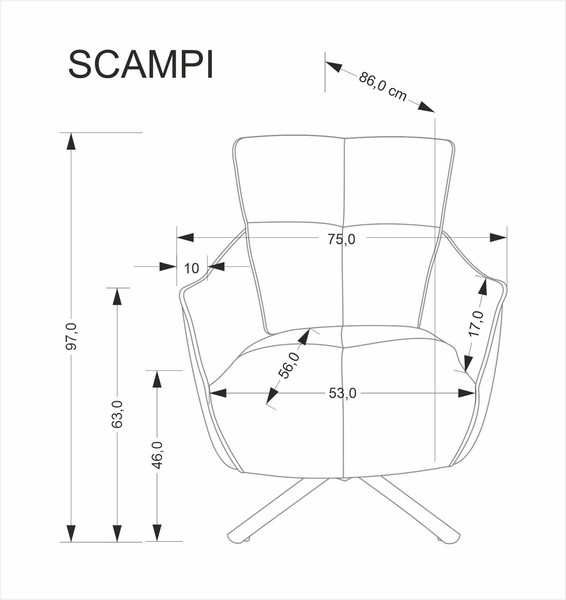 Кресло мягкое Halmar Scampi