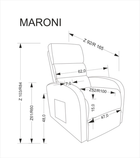 Кресло-реклайнер Halmar Maroni