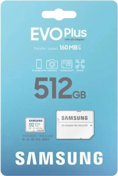 Карта памяти Samsung Evo Plus microSDXC 512GB / MB-MC512SA/EU