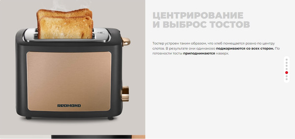 Тостер Redmond T901 (черный/бронзовый)