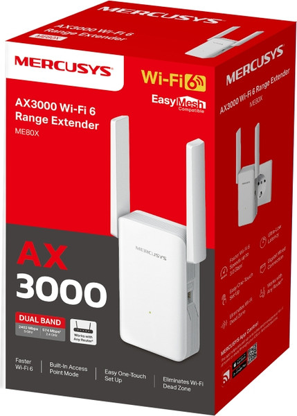 Усилитель беспроводного сигнала Mercusys ME80X