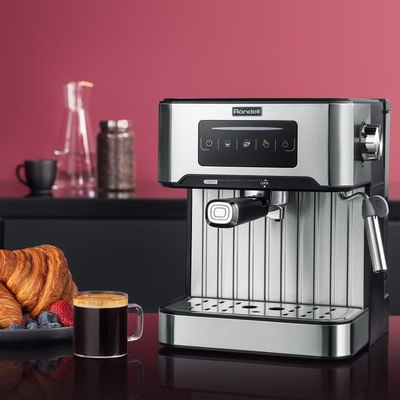 Кофеварка эспрессо Rondell RDE-1106 (серебристый) - фото