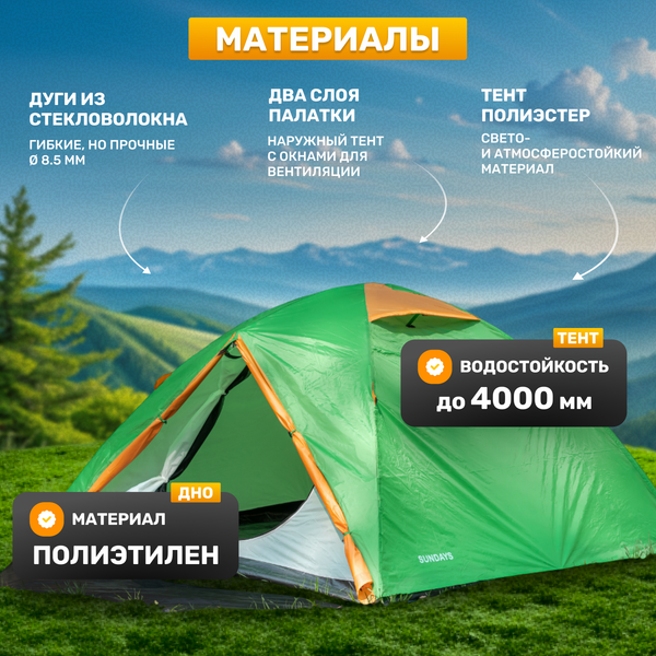 Палатка Sundays ZC-TT009-3P v2