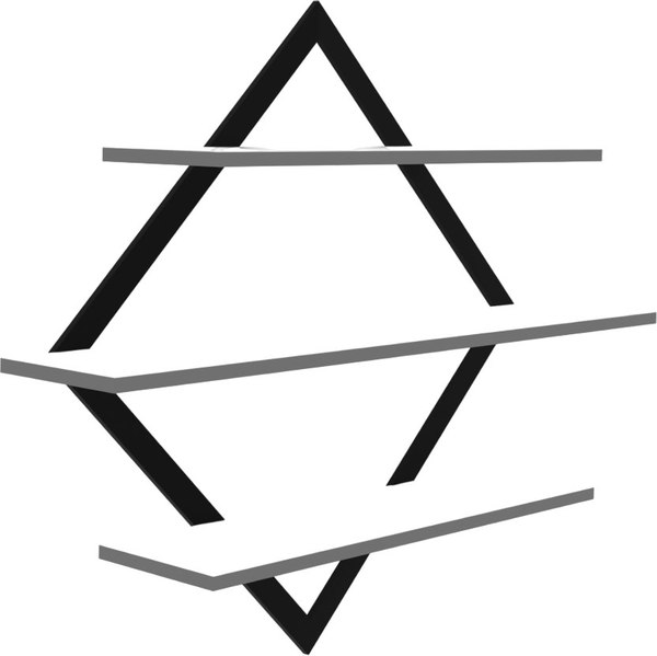 Полка Макс Стайл ПнР-600-3-1 навесная - фото