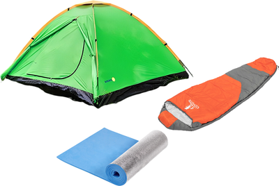 Палатка Sundays GC-TT003 со спальным мешком и туристическим ковриком - фото