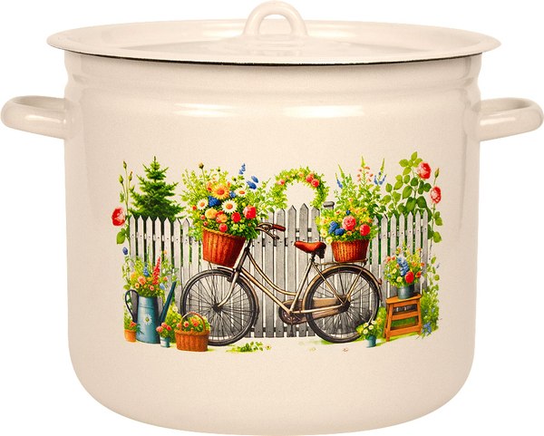 Кастрюля Лысьвенские эмали Романтика С-1624/4 ЖмЭК - фото