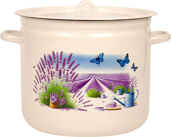 Кастрюля Лысьвенские эмали Лето в Провансе С-1624/4 ЖмЭК - фото