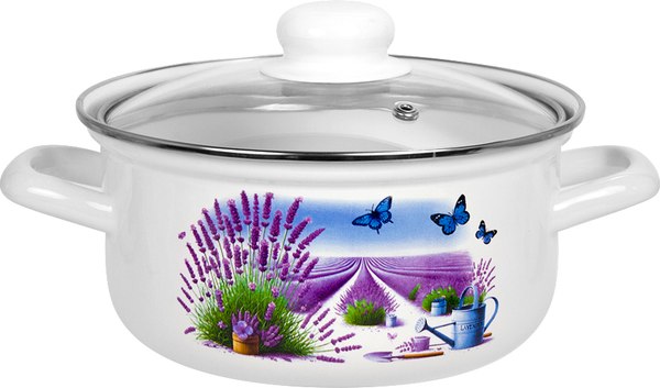 Кастрюля Лысьвенские эмали Лето в Провансе С-1510 САП2/4ЭК - фото