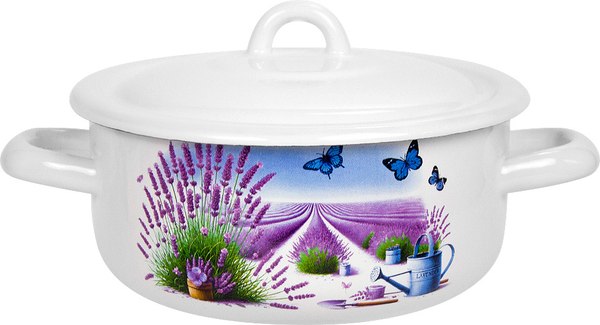 Кастрюля Лысьвенские эмали Лето в Провансе С-16072/4 ЭК - фото