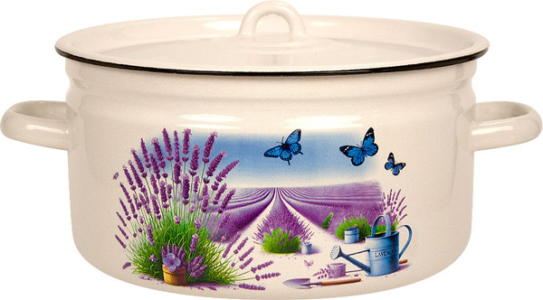Кастрюля Лысьвенские эмали Лето в Провансе С-1620/4 ЖмЭК - фото