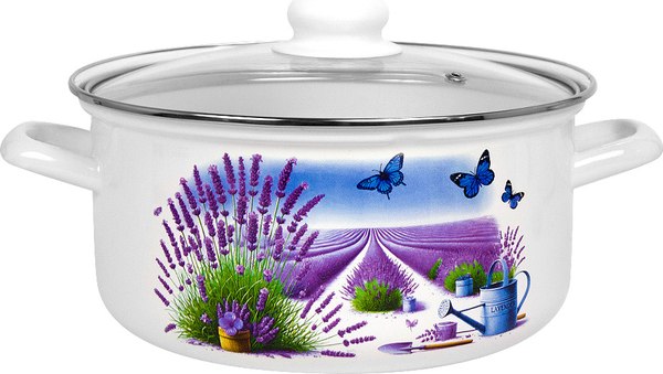 Кастрюля Лысьвенские эмали Лето в Провансе С-1515 САП2/4ЭК - фото
