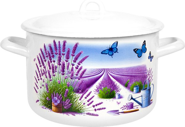 Кастрюля Лысьвенские эмали Лето в Провансе С-16141/4ЭК - фото