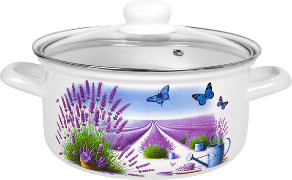 Кастрюля Лысьвенские эмали Лето в Провансе С-1512 САП2/4ЭК - фото