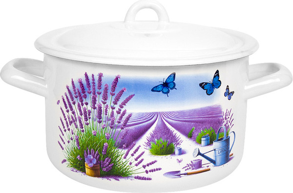 Кастрюля Лысьвенские эмали Лето в Провансе С-16111/4 ЭК - фото