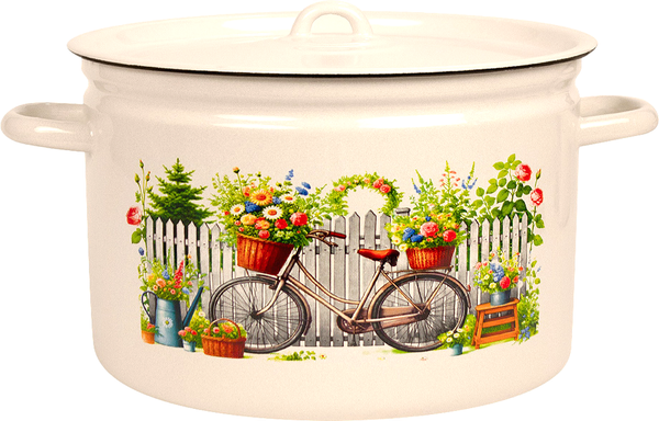 Кастрюля Лысьвенские эмали Романтика С-16111/4 ЖмЭК - фото