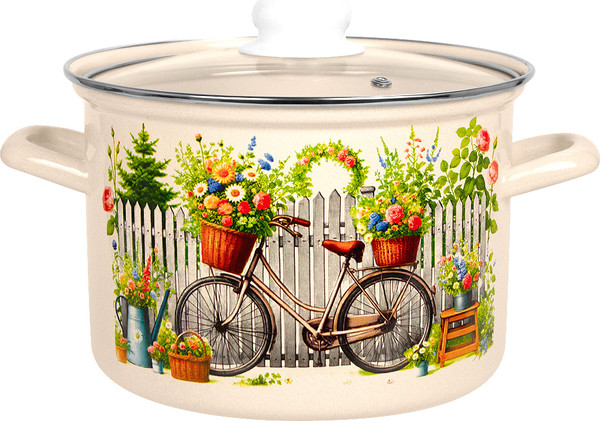 Кастрюля Лысьвенские эмали Романтика С-1615 САП2/4ЖмЭК - фото