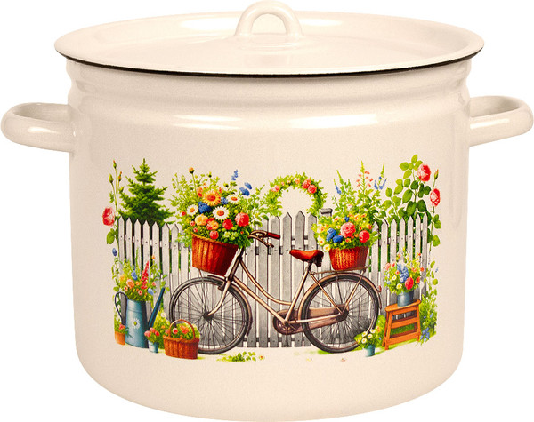 Кастрюля Лысьвенские эмали Романтика С-1621/4 ЖмЭК - фото